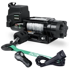 ZOSTERA Electric Winch 6000LBS 12000lb Synthetic Rope Boat Trailer 4WD Towing