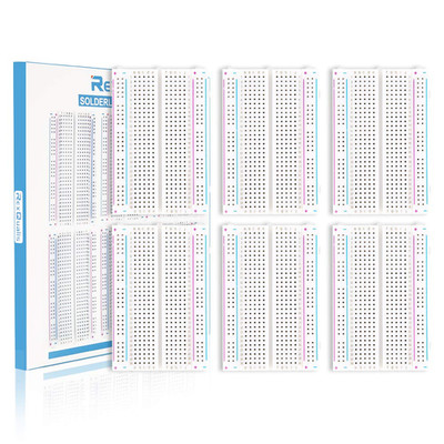 6PCS Small 400-Point Solderless Breadboards for Proto Shield Connection
