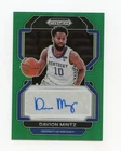 Davion Mintz 2022 Panini Prizm Draft Picks Autographs Prizms Green #DP-DAV