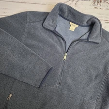 Duluth Trading Co Two Harbors Fleece Polartec Pullover Jacket Mens Medium Blue