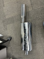 Zzperformance Stainless Oval Muffler 4 Tapered Rolled Tip. 17.5x 5 3 Inlet