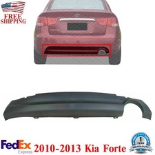 Rear Bumper Lower Cover Primed With Exhaust Hole For 2010-2013 Kia Forte Sedan Rear Bumper Lower Cover Primed With Exhaust Hole For 2010-2013 Kia Forte Sedan