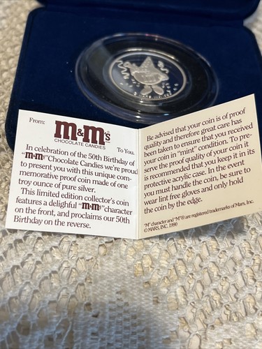 M&M 50° ANNIVERSARIO 1 ONCIA TROY .999 ARGENTO FINE TONDO - Foto 7 di 9