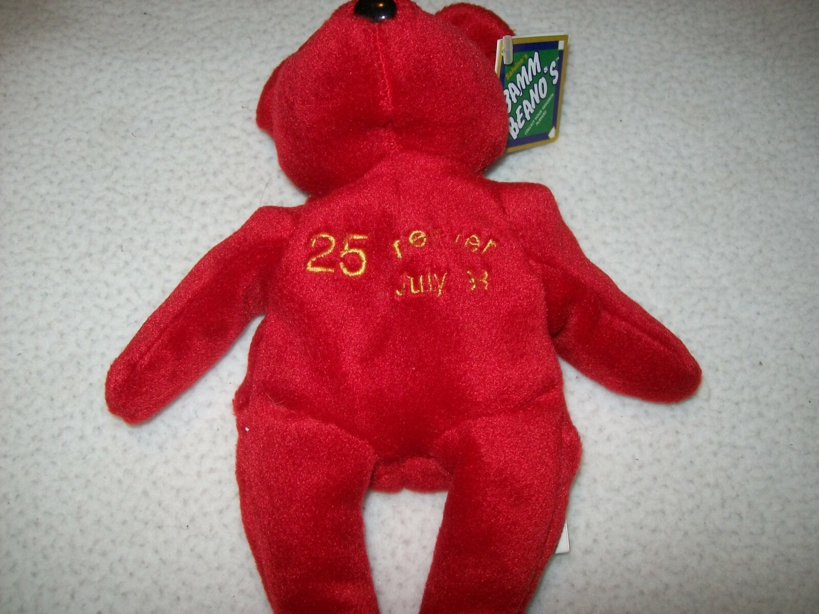 NEW MARK MCGWIRE ST. LOUIS CARDINALS BAMM BEANO'S PLUSH BEAR