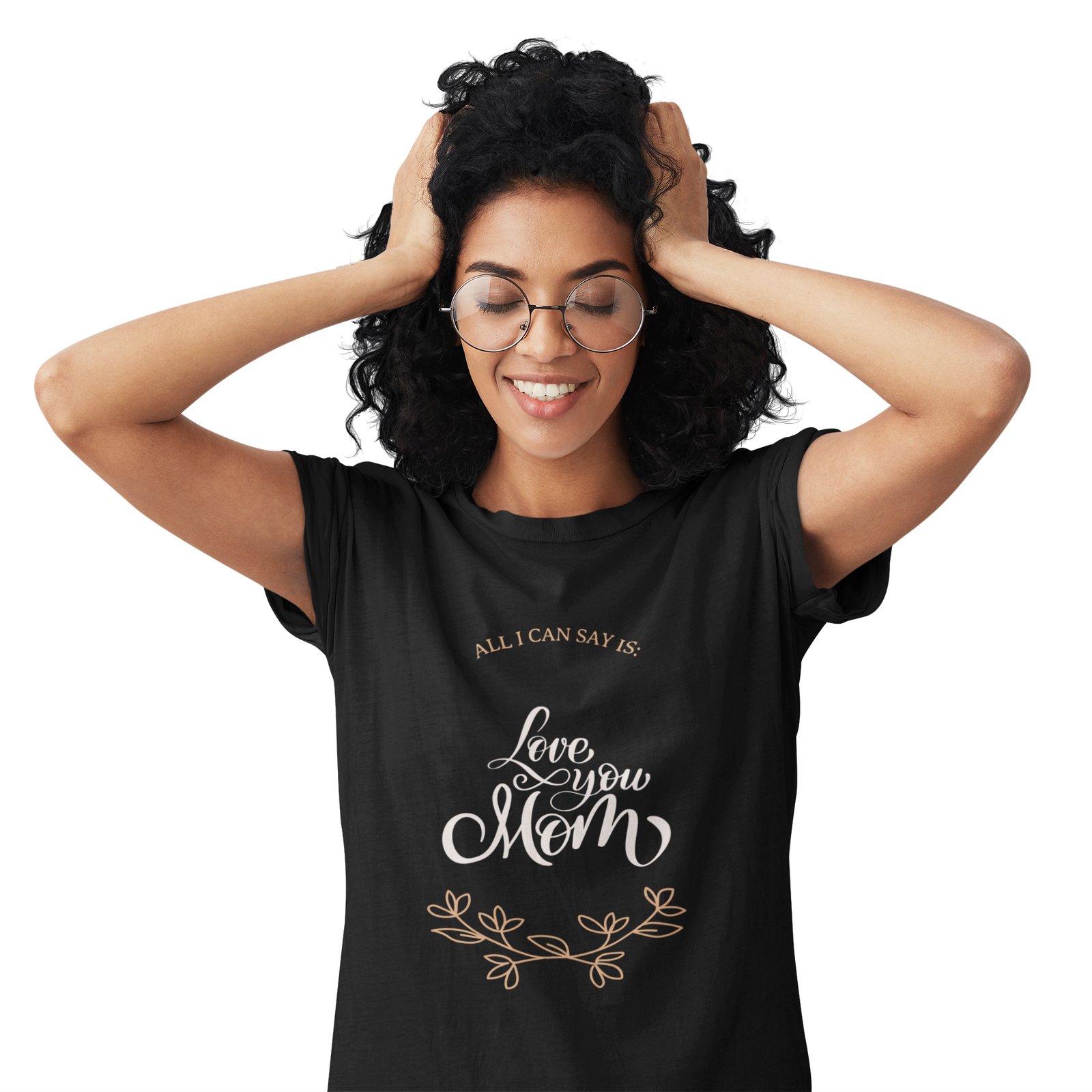Mother's Day Love You Mom Women's Graphic Tees Short Sleeves Crew Neck T-Shirt