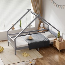 Treehouse Single Bed Wooden Frame 3FT Kids Sleeper Pine House Low Childs Canopy