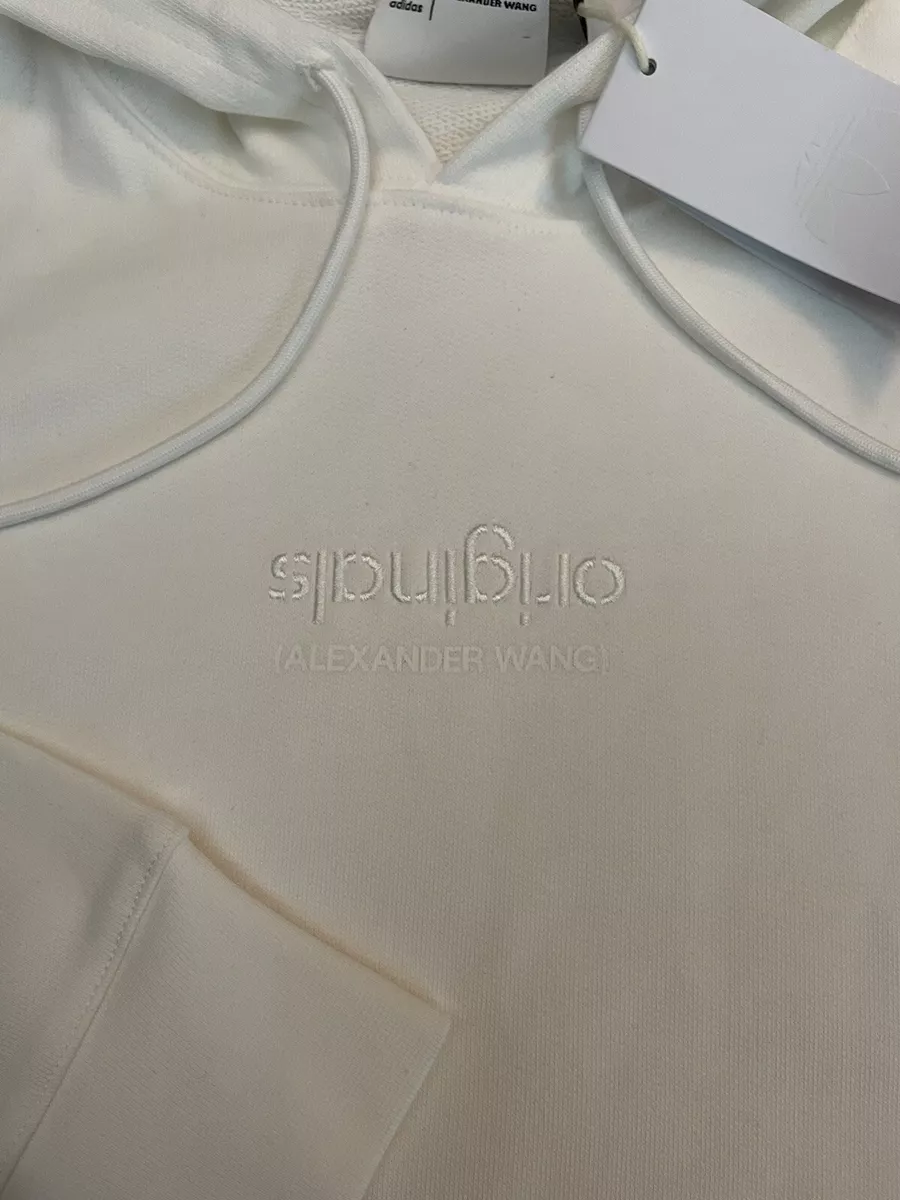 Alexander wang top adidas hoodie white