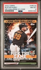 BUSTER POSEY  * PSA 8 * UNSCRATCHED HR CHALLENGE *  2022 TOPPS S1 CARD HRC-29