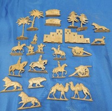 Antique Lot of 25 Lead Metal Toy Soldiers Figures Unpainted. Soldiers, Animals,