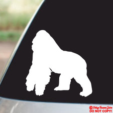 GORILLA VINYL DECAL CAR REAR WINDOW BUMPER STICKER MOUNTAIN SIVERBACK GREAT APE