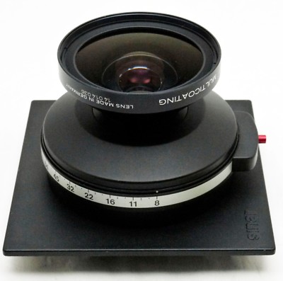 Mint! Schneider Super-Angulaon 120mm F8 MC Lens on Sinar DB (M