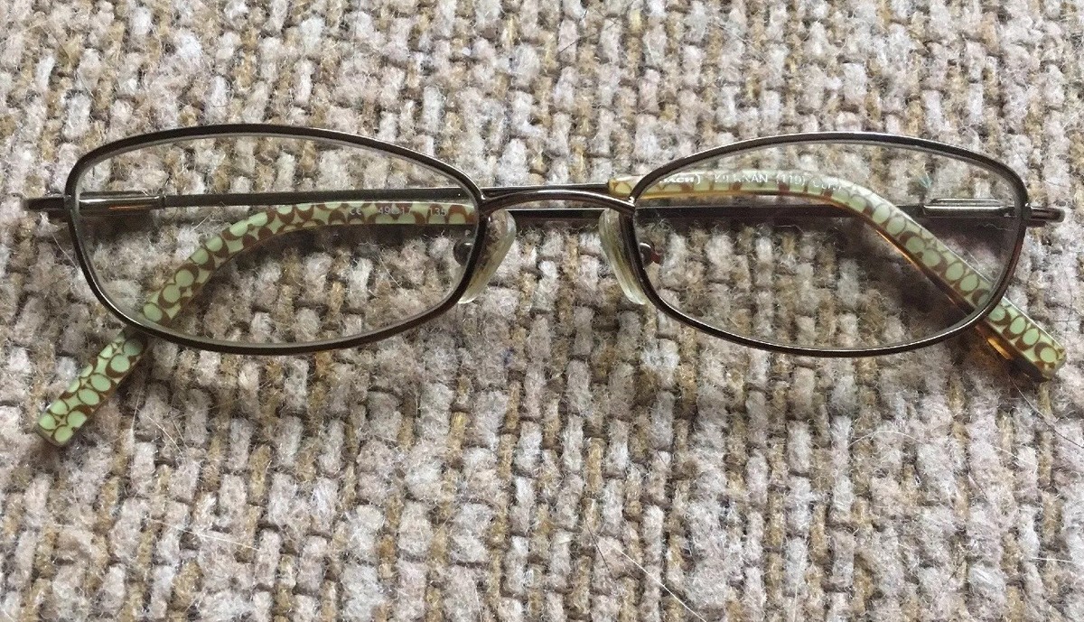 Coach Kiernan 119 Taupe Oval Eyeglasses Frames Monogram Temples 51-17-135 Coach KIERNAN (119) OLIVE 49-17-135 Brown Full Rim Metal  main image 2