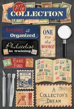 Scrapbooking Crafts KF Stickers Stamp Collection Rare Find Tools Philatelist