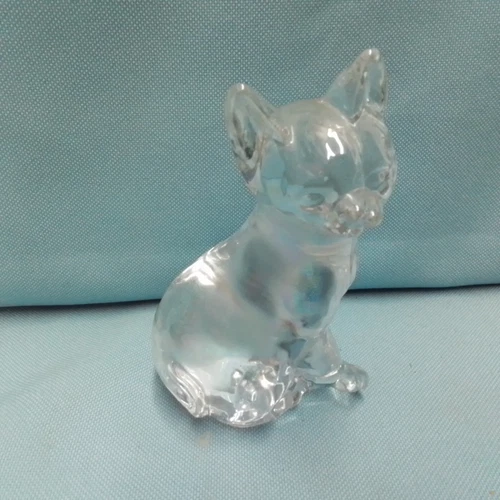 Fenton Iridescent Sitting Cat Figurine
