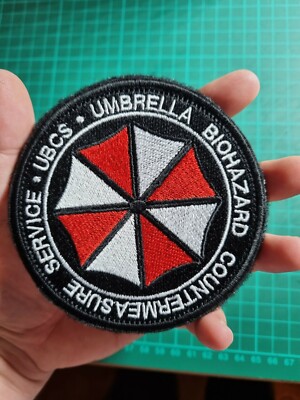 Regenschirm Biohazard zum Aufnähen Airsoft Logo Abzeichen gestickt Patch