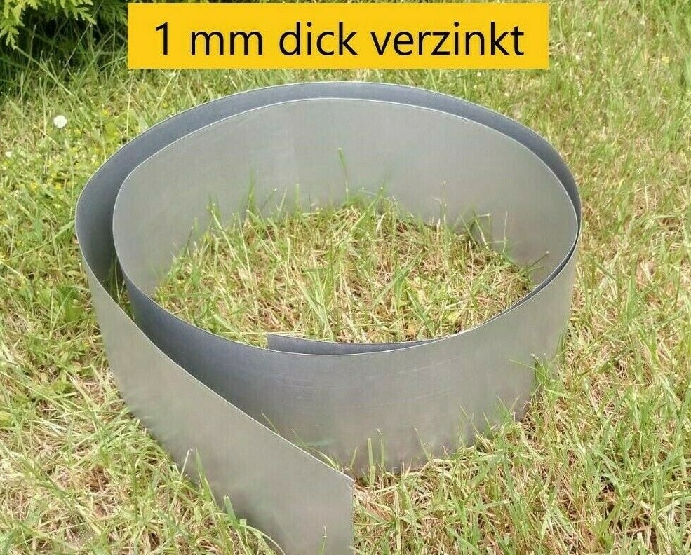 LZQ Metall Rasenkante 20cm Hoch - Rostfarbene Beetumrandung 5er-Set