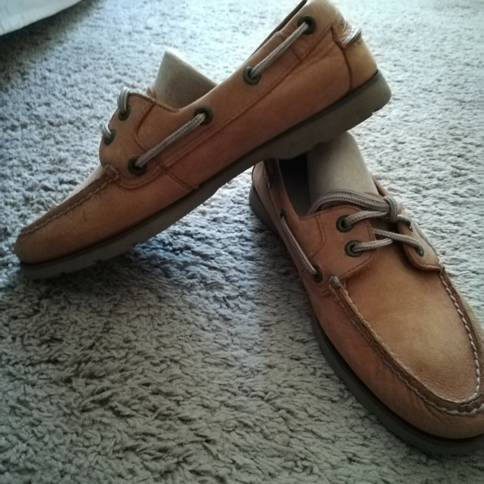 Men's Tan Sperry Boat Shoes School Uniform Sz 8 Gem