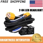 H4 LED Headlight Brightness Intensifier Wiring Harness For Classic Truck Pickup