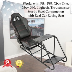 Details About Cockpit Driving Simulator Racing Seat Gaming Chair W Gear Pedals Mount Kit