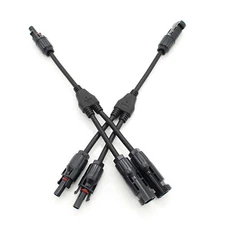 Solar Panel Y Branch Cable Connection Waterproof Adapter Connector Extension US