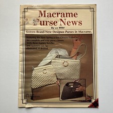 Vintage Macrame Purse News by Liz Miller Pattern Booklet 16 Purse Designs 1979
