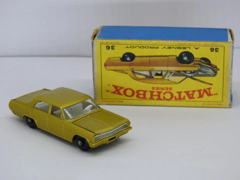 MATCHBOX LESNEY 1-75 REGULAR WHEELS OPEL DIPLOMAT No.36 1966 VNM IN E BOX - Image 2 of 4