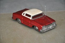 Vintage Friction Nice Red  White Litho Print Car Toy , Collectible