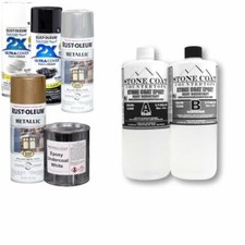 Stone Coat Countertops White & Brass Marble Epoxy Kit w/Undercoat