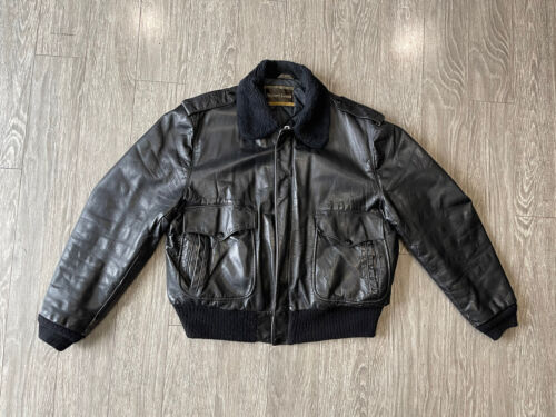 Vtg Robert Lewis Leather Motorcycle Ride Jackets Size 44 L - Picture 1 of 11