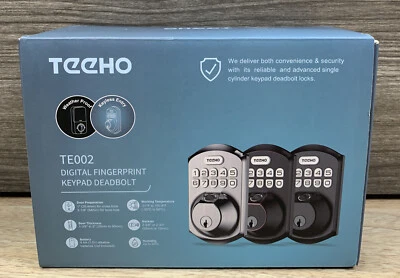 TEEHO TE002 Fingerprint Keyless Entry Door Deadbolt W/Keypad(Oil-rubbed Bronze)