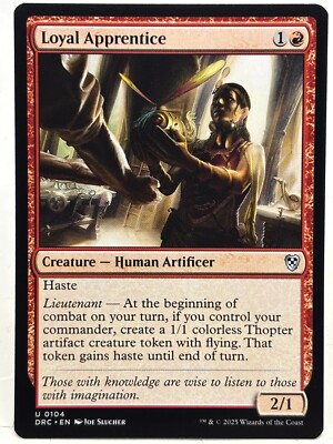 Loyal Apprentice NM/M* Aetherdrift Commander ENGLISH 0104 mtg -UnltdCards