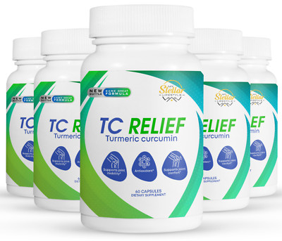 5 Pack TC Relief, supports joint mobility and confort-60 Capsules x5