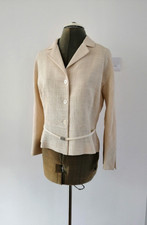 Gerard Darel Blazer Women Size 40 Cotton Viscose Cream Jacket Vintage Full Lined