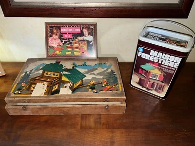 GROS lot 12.8 Kg _1028pcs JEUJURA CHALET SUISSE / bte N° 4 / Maison forestiere - Photo 1/4