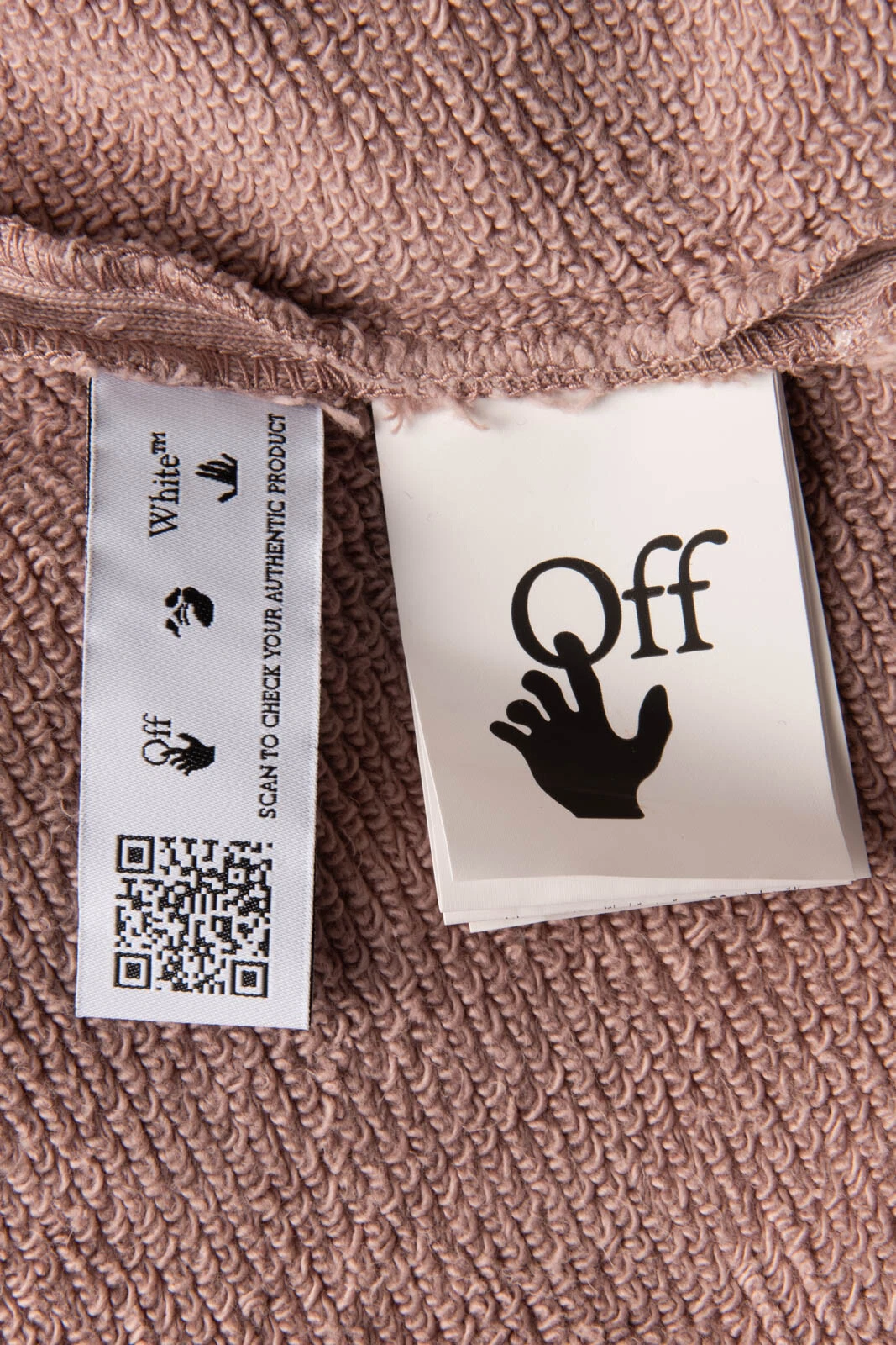 OFF WHITE Abito felpato RRP €545 BIANCO SPORCO c o VIRGIL ABLOH LAVANDERIA IT40 US4 S sbiancato