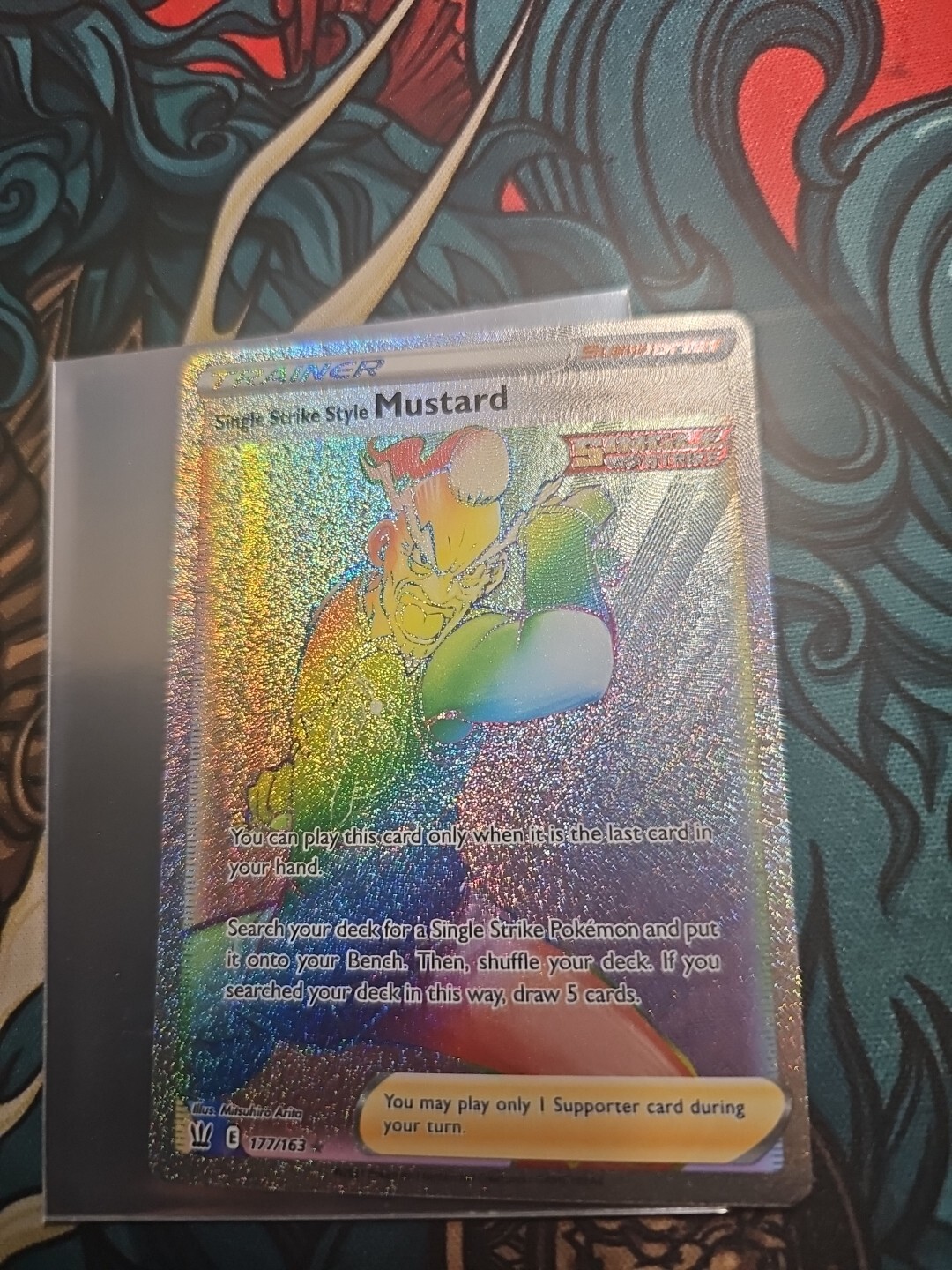 2021 Pokémon TCG SWSH Battle Styles Secret Rare 177/163 Single Mustard Rainbow