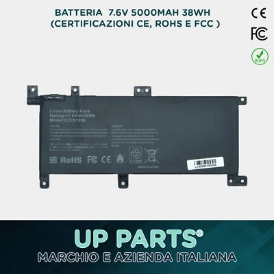 Batteria Asus C21N1509 ( 5000mAh, 38,0Wh ) per Notebook X556U F556 X556UV Laptop