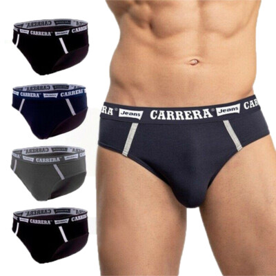 BIS ZU 12 HERREN SLIP CARRERA AUS BI-ELASTISCHER BAUMWOLLE VERSCHIEDENE FARBEN MODELL DEAN