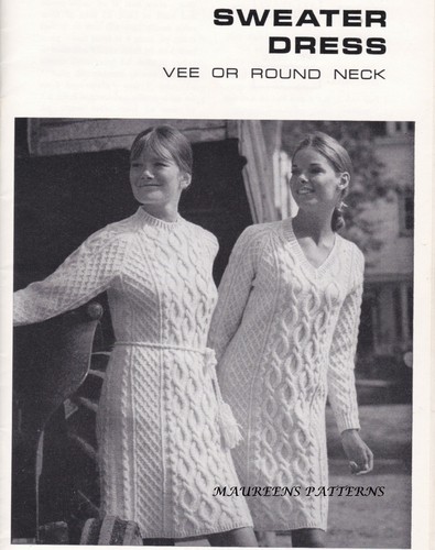 Knitting Pattern Ladies Aran Sweater 