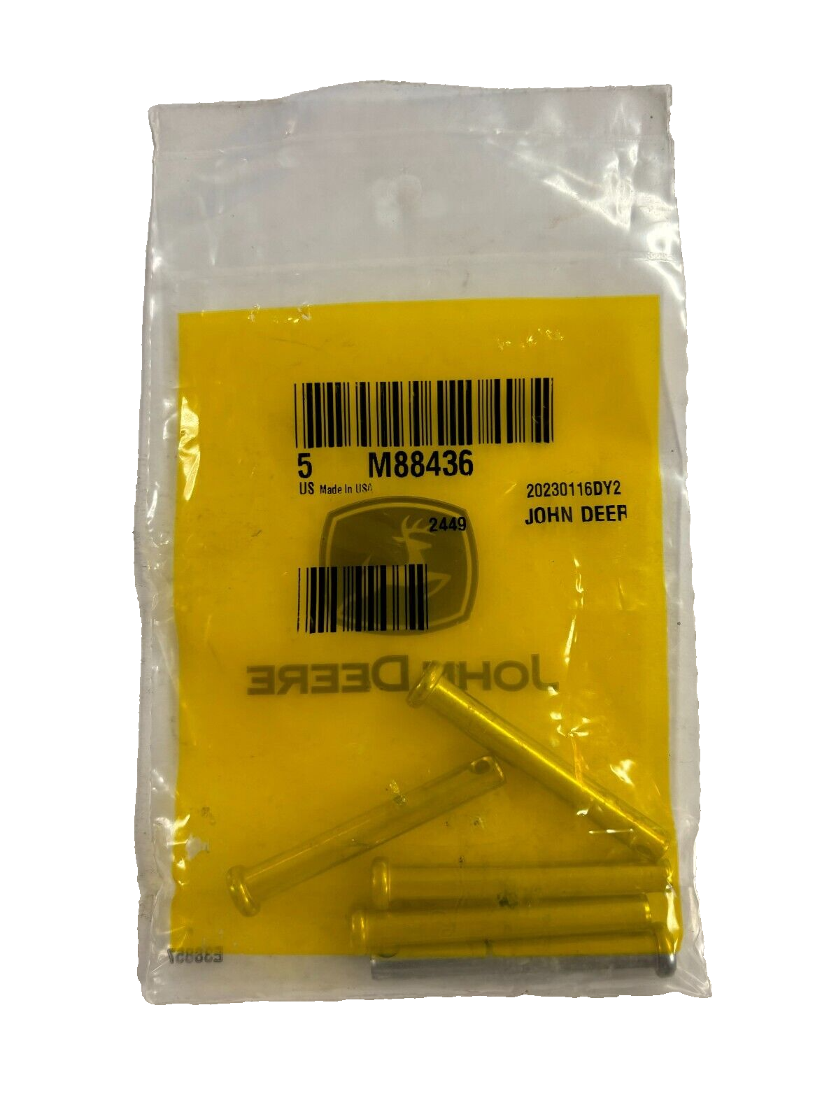 John Deere OEM Loader Timing Rod Retaining Pins M88436 5-Pack | eBay