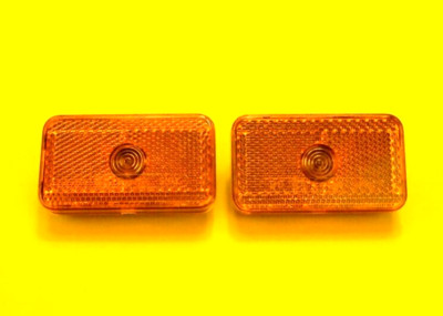 2 x seitlich gelbe Markerlampe Leuchten mit Reflektor
