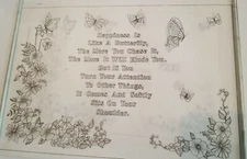 Tri-Chem Happiness Like a Butterfly Liquid Embroidery Picture to Paint #7232