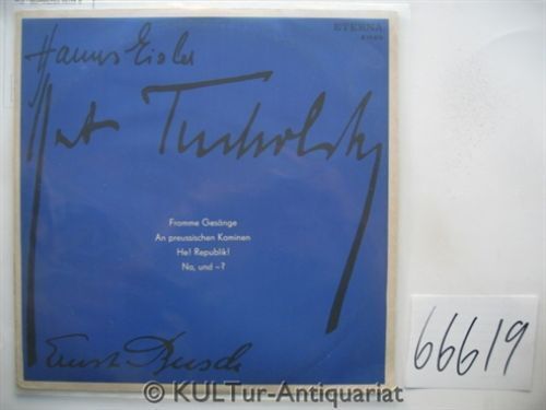 Ernst Busch singt Kurt Tucholsky / Hanns Eisler [Vinyl-LP]. Busch, Ernst: - Bild 1 von 1