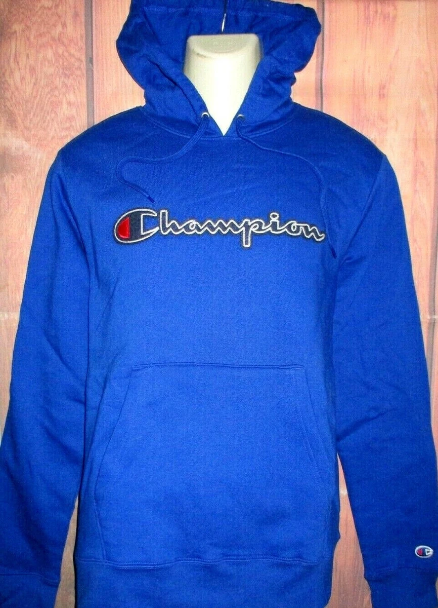 MENS CHAMPION ROYAL BLUE HOODIE PULLOVER SWEATSHIRT M | eBay