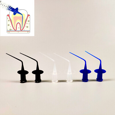 Dental Disposable Irrigation  Needle Curved Tip Flexible Syringe Tips Clear