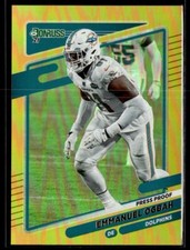 2021 Panini Donruss Emmanuel Ogbah Press Proof Premium #69 Miami Dolphins