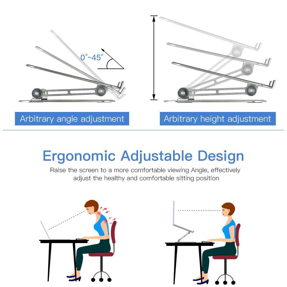 Laptop Stand, Ergonomic Adjustable Laptop Stand, 2 in 1 Computer Stand Tablet...