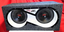 Old School 8" MTX  Road Thunder Single Reflex Bandpass Subwoofer System Nice !