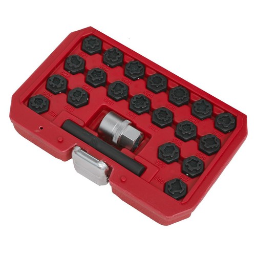 Sealey Locking Wheel Nut Key Set for VAG 22pc SX220 - Picture 3 of 5