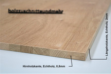 Möbelplatte 19mm Eiche (riss, astig) ECHTHOLZ furniert, 2x HIRN-Kante_Wunschmaß